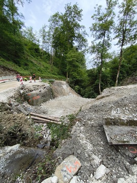 Gradnja mostu na LC 043014 Bukovo-Grahovo 2